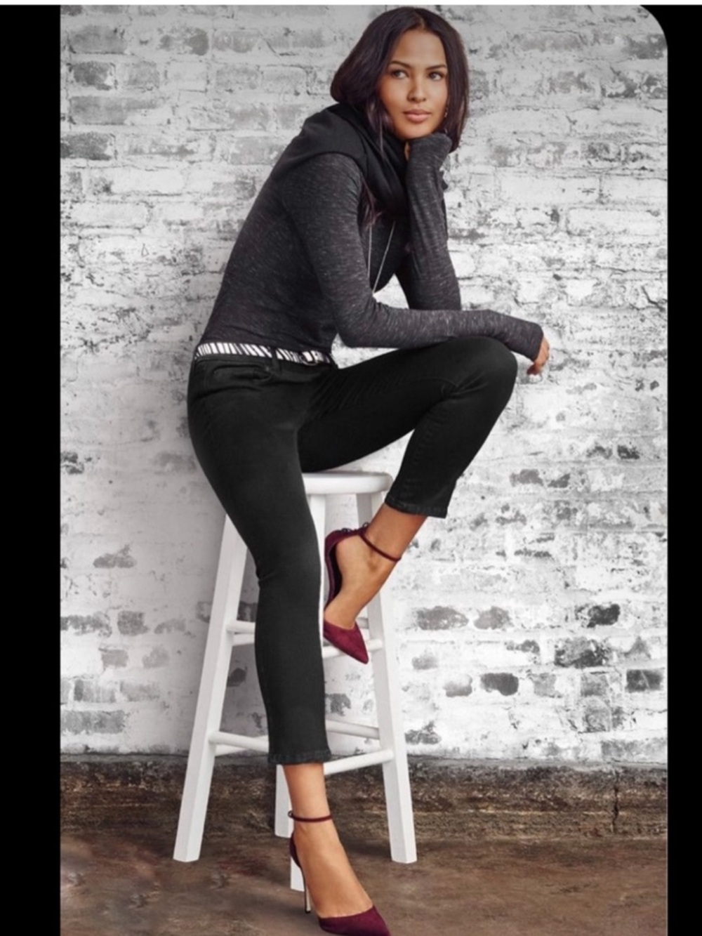 CAbi Black New Crop Jeans Sz 10